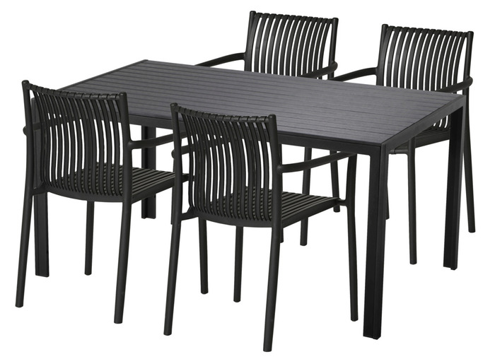 Trädgårdsstol Wien Svart Sunlife